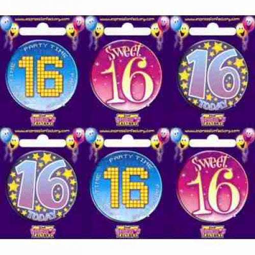 16th Birthday Badge Small