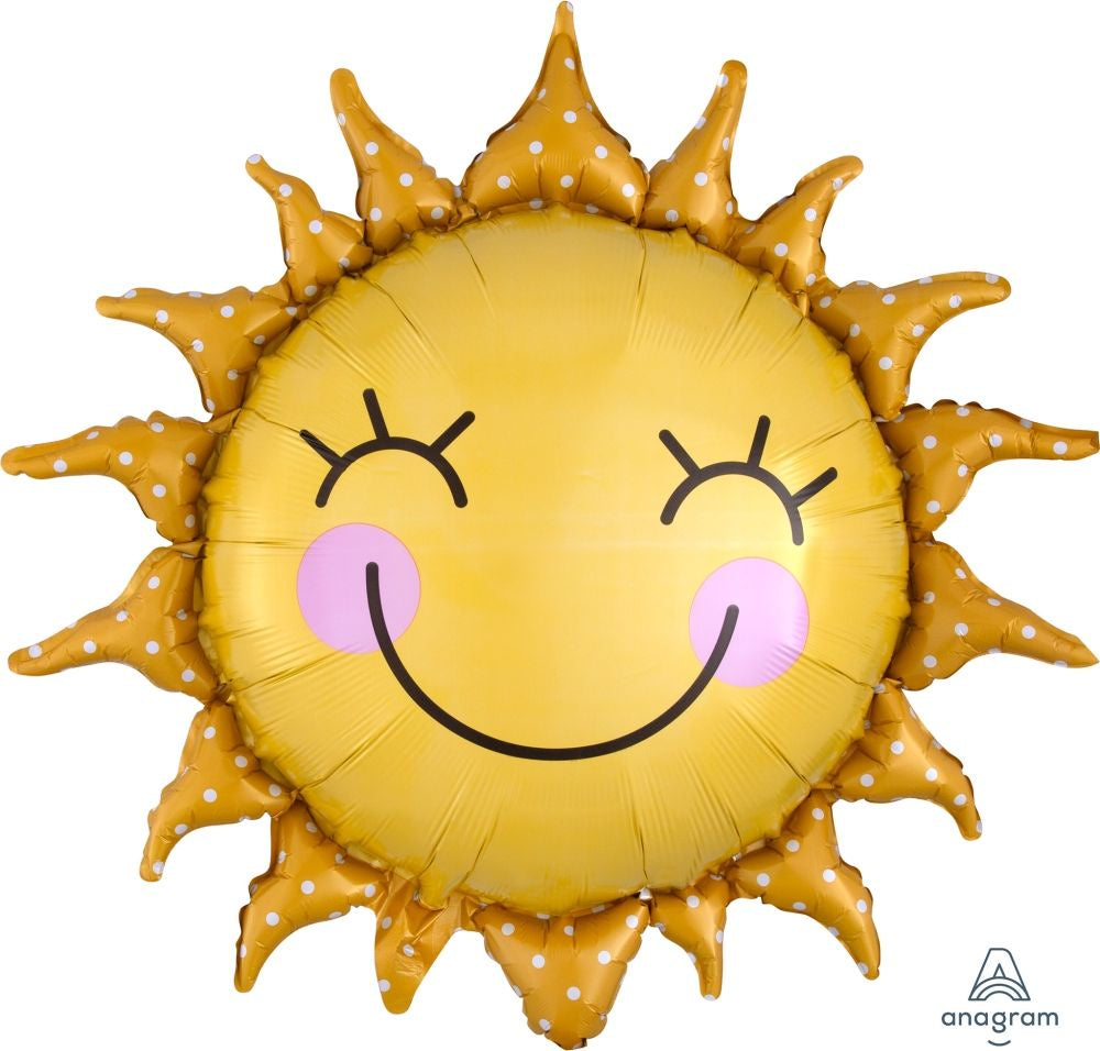 Anagram Sunshine Sun Shape Foil Balloon 74cm x 71cm