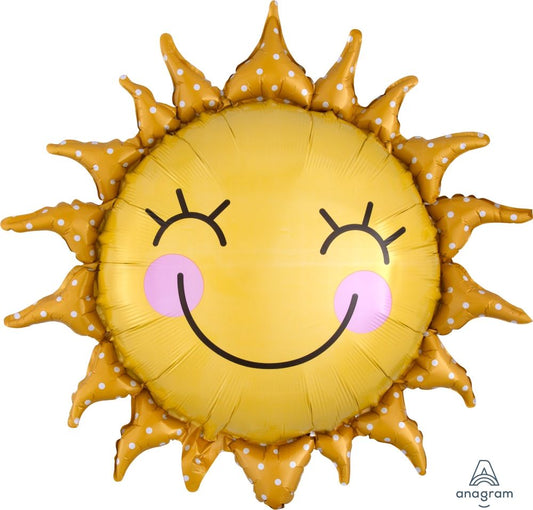 Anagram Sunshine Sun Shape Foil Balloon 74cm x 71cm