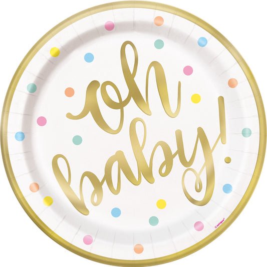 Oh Baby 9'' Plates Pk8