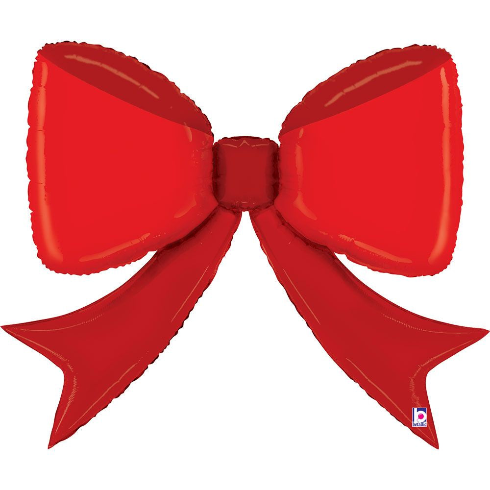 Red Bow Foil Balloon 41in Betallic Party Birthday Decoration