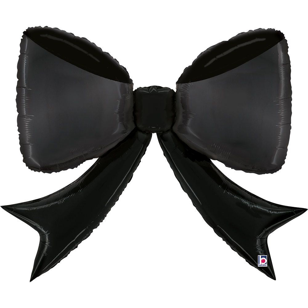 Black Bow Foil Balloon 41in Betallic Party Decoration Birthday