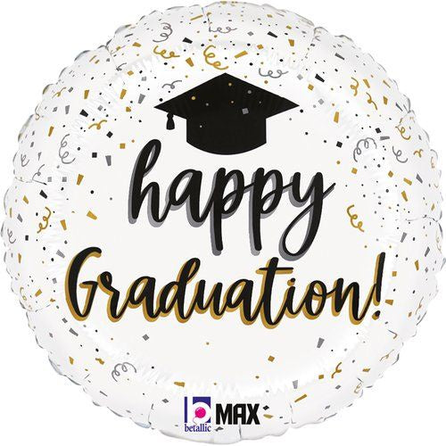 Betallic Foil 45cm (18") Satin Graduation Confetti (2 Sided Print)