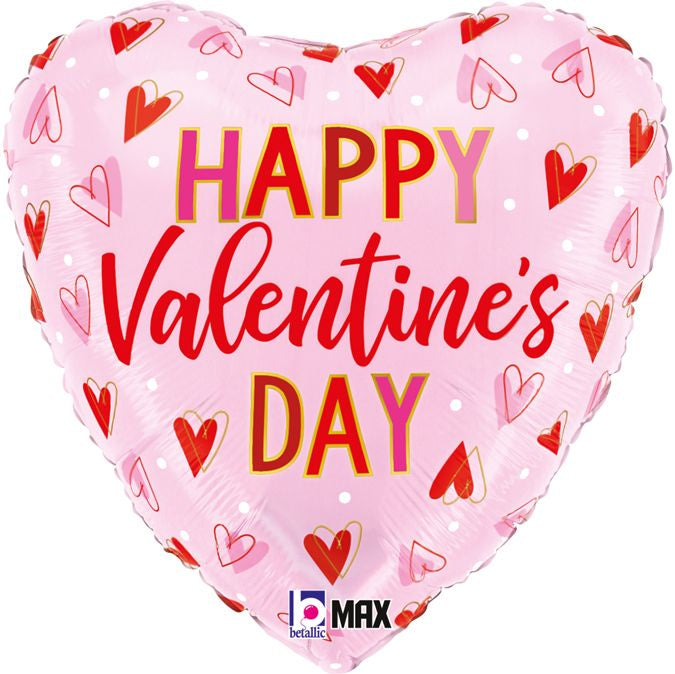 Betallic Valentine Hearts Foil Balloon 45cm