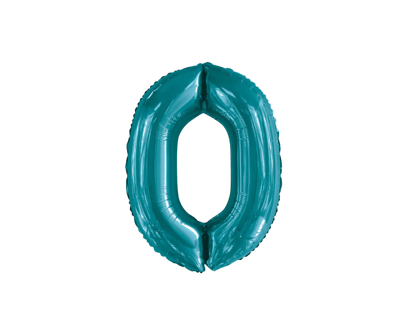 Large Foil Number Balloon 34"(86cm) Caribbean Teal 0