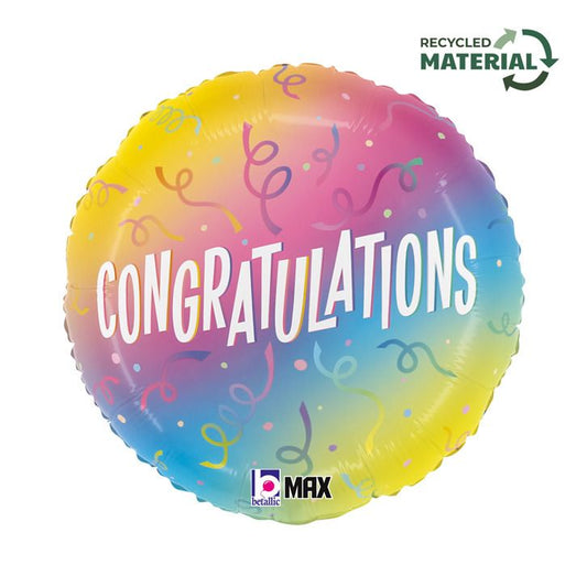 Betallic Foil 46cm (18") Congratulations Ombre