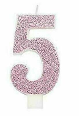 NUMERAL CANDLE 5 - PINK