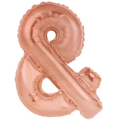 34"(86cm) Decrotex Foil Balloon Symbol Rose Gold &