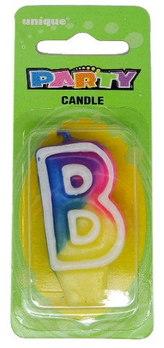 Rainbow Alphabet Candle B