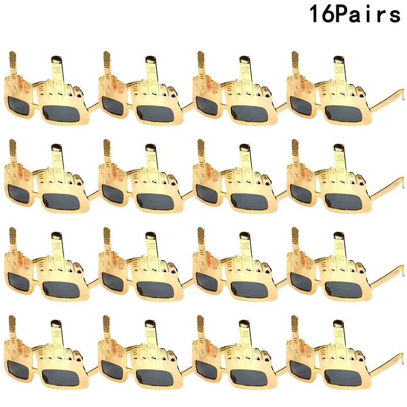 Creative Vertical Middle Finger Glasses, Decorative Props, Funny Sunglasses, Dance Party Props, Performances, Selfies, Glasses