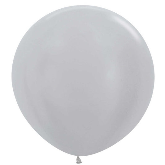60cm Satin Silver Pack Of 3