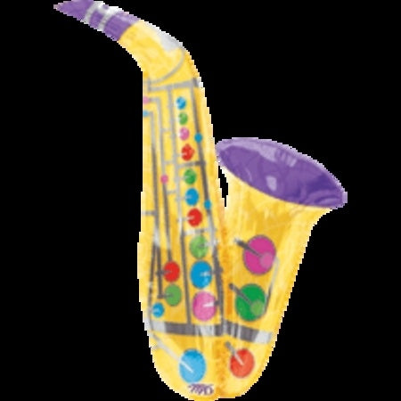 LARGE FOIL SUPERSHAPE BALLOON 41" SEXOPHONE