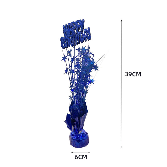 Blue "Happy Birthday" Centrepiece - 39cm Table Decor for Birthday Parties & Celebrations