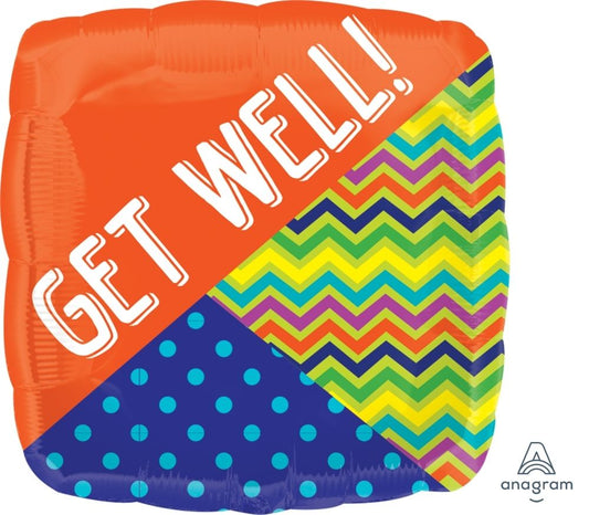 Anagram Holographic Foil 45cm (18") Get Well Wishes