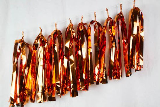 TASSELS METALLIC COPPER PACK OF 9