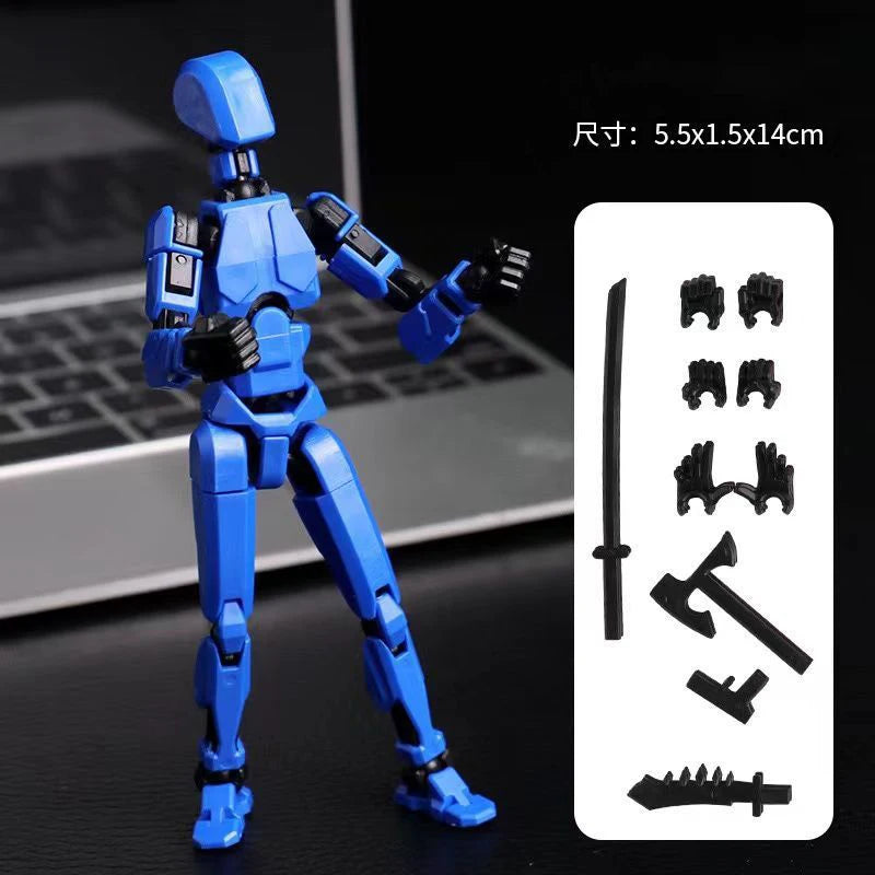 Multi-Jointed Movable Shapeshift Robot 3D Printed Mannequin Dummy 13 Action Figure Full Body Movable Robot Parent-Children Games