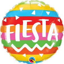 Foil Balloon 18"(45cm) Fiesta Rainbow Stripes