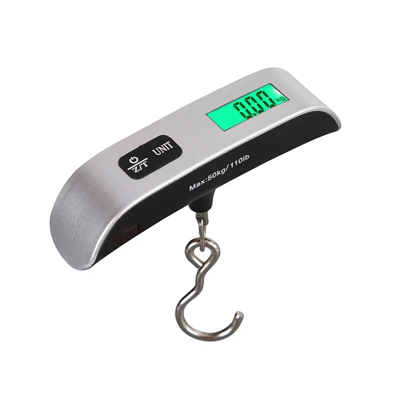 50kg/110lb Portable Digital Luggage Weight Scale LCD Display Pocket Electronic Suitcase Travel Scale Balance Baggage Weight Tool
