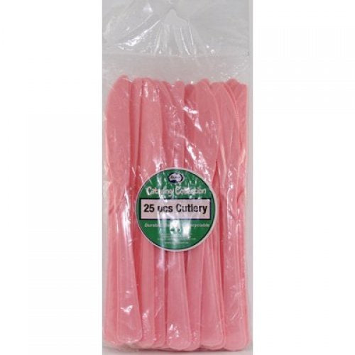 Plastic Knife Light Pink Pack of 20