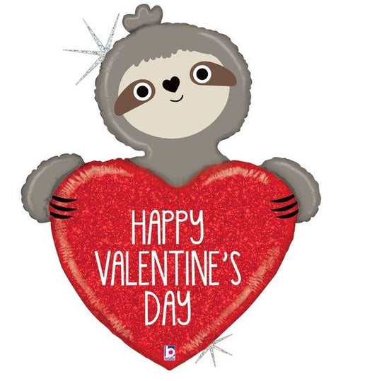 Betallic Valentine Sloth Shape Foil Balloon 89cm