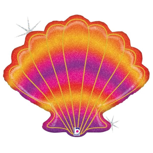 Betallic Holographic Foil Shape 76cm (30") Glitter Seashell