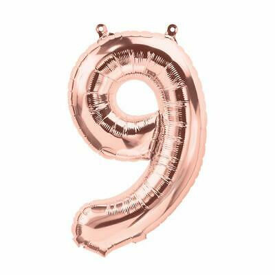 FOIL BALLOON 16" NUMBER ROSE GOLD #9