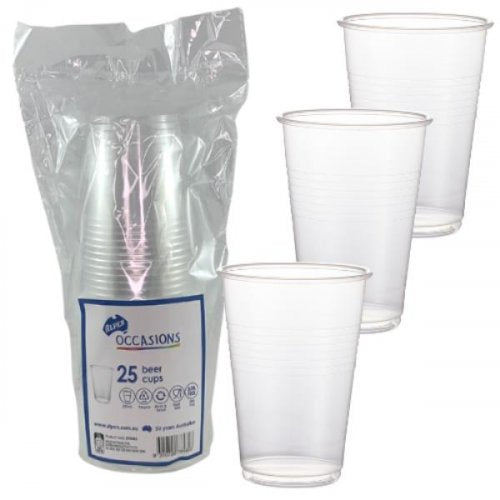 Plastic Beer Cups 285ml P25