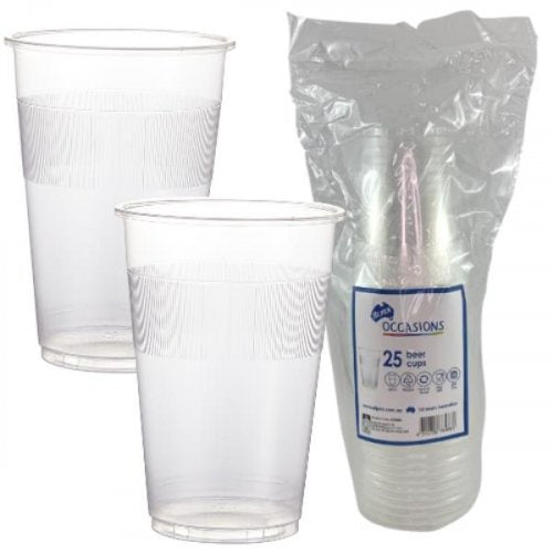 Plastic Beer Cups 425ml P25