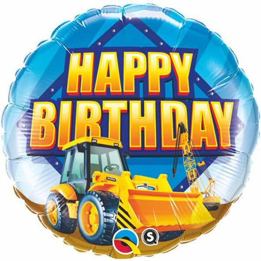 BIRTHDAY CONSTRUCTION ZONE FOIL BALLOON 18"