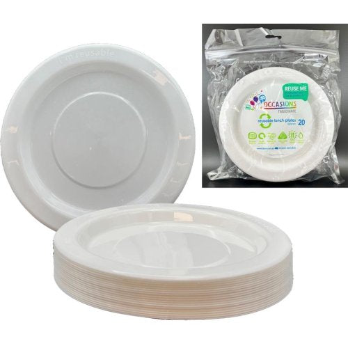 Lunch Plate White Pack of 20