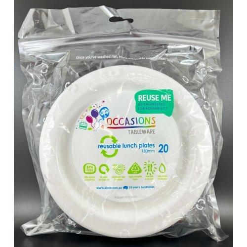 Lunch Plate White Pack of 20