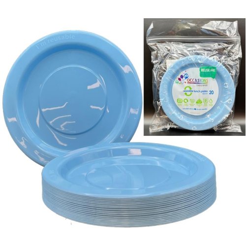Lunch Plate Light Blue Pack of 20