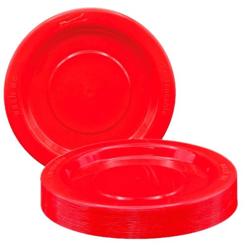 Lunch Plate Red Pack of 20