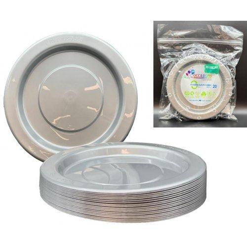 Lunch Plate Silver Pack of 20
