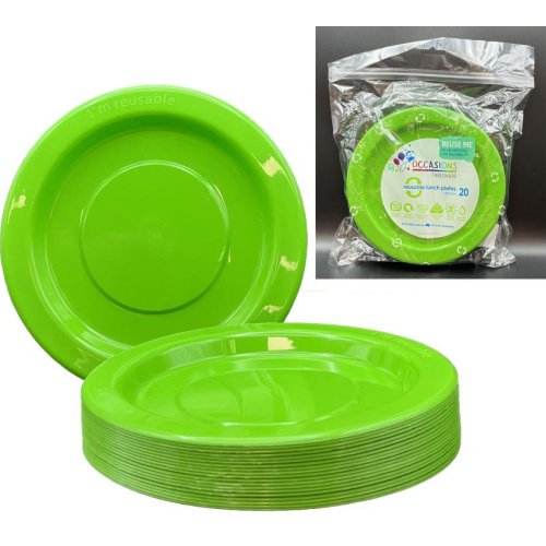 Lunch PLATE LIME GREEN Pack of 20