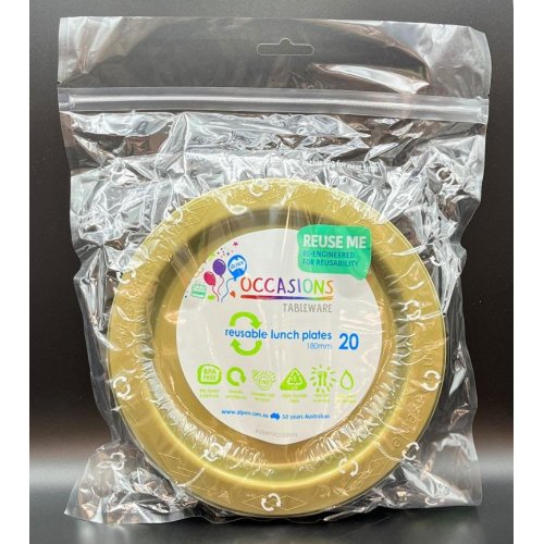 Lunch Plate Gold Pack of 20
