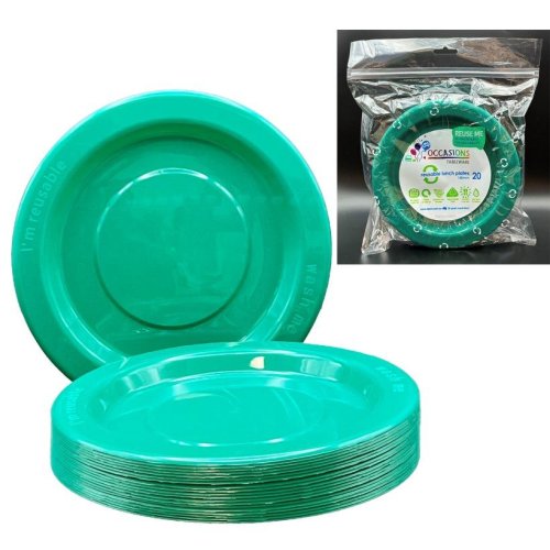 Lunch Plate Forest Green Pack of 20