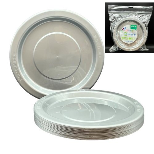 Dinner Plate Silver Pack of 20