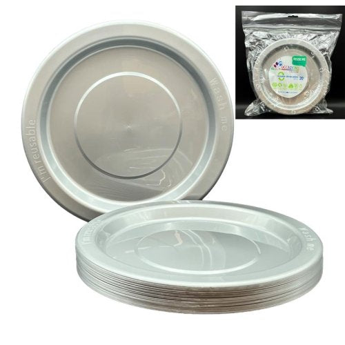 Dinner Plate Silver Pack of 20