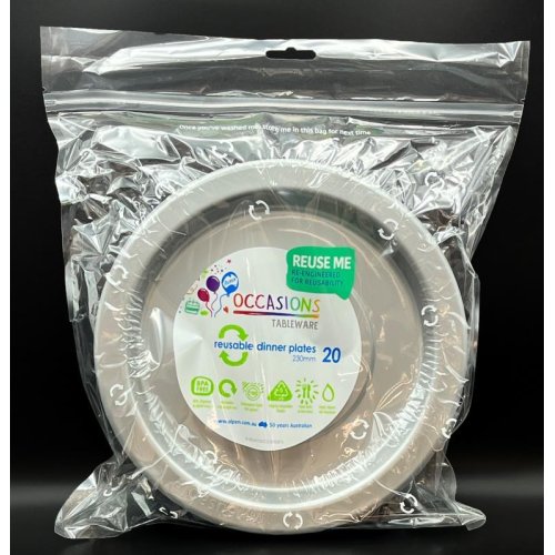 Dinner Plate Silver Pack of 20