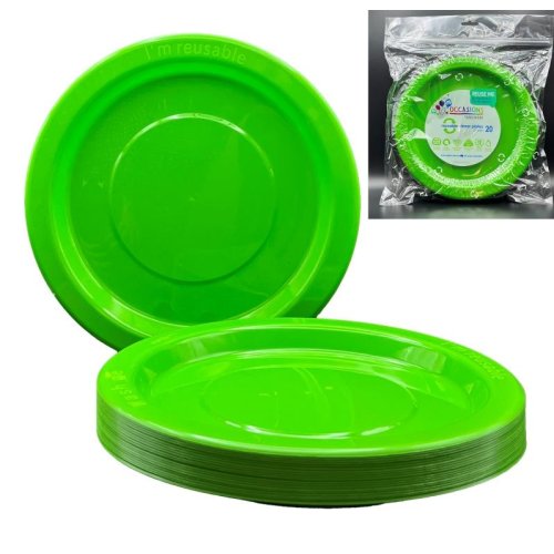 Dinner Plate Lime Green Pack of 20