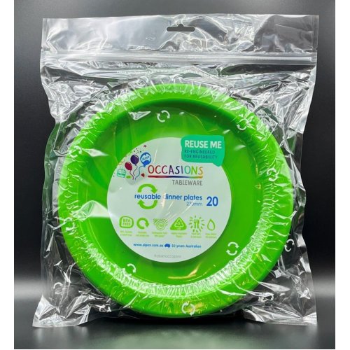 Dinner Plate Lime Green Pack of 20