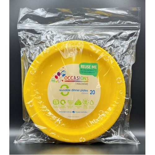 Dinner Plate Yellow Pack of 20