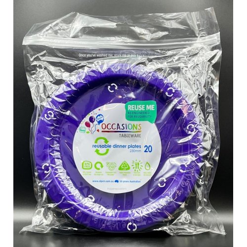 Dinner Plate Purple Pack of 20