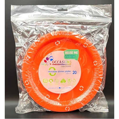 Dinner Plate Orange Pack of 20