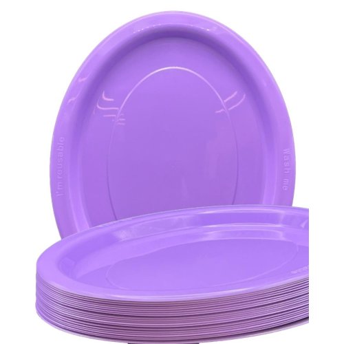 Oval Plates Lavender Pack Of 20