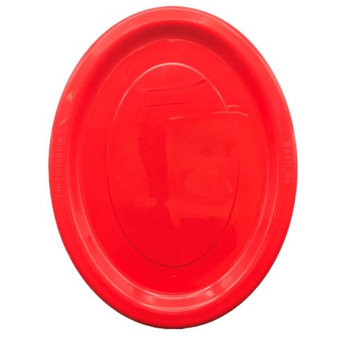 Oval Plates Red Pack Of 20