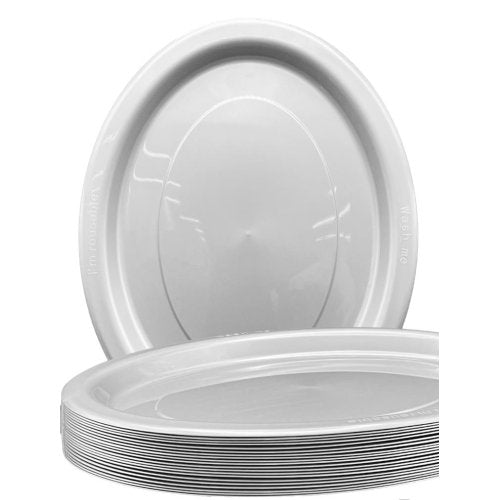 Oval Plates Silver Pack Of 20