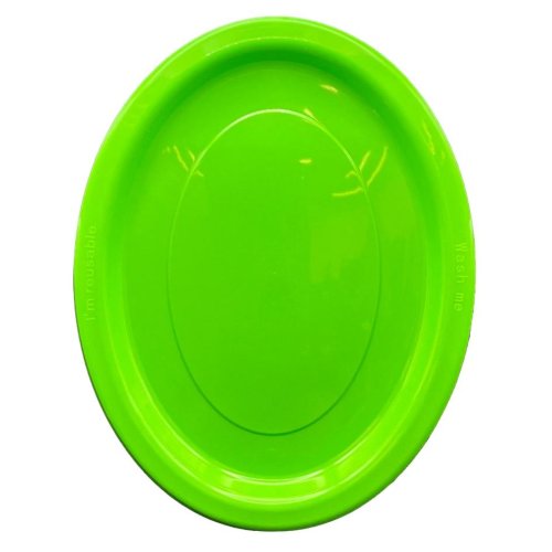Oval Plates Lime Green Pack Of 20