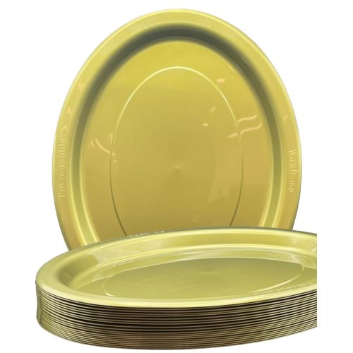 Oval Plates Gold Pack Of 20